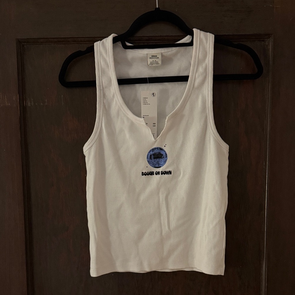 Urban Outfitters White disco ball Tank Top